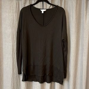 Time & Tru black lightweight v-neck sweater M